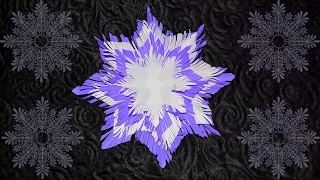 Пушистая снежинка из бумаги своими руками. Fluffy snowflake out of paper DIY