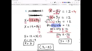 5-3 Video - Solve System of Equations by Substitution