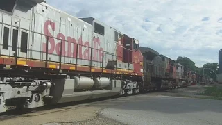 AWESOME! BNSF 614 Leads 28 Engine Power Move, Erie, IL