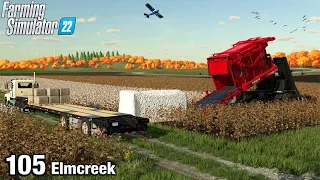 STARTING THE COTTON PICKING - Farming Simulator 22 FS22 Elmcreek Ep 105