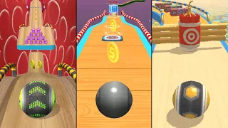 Going Balls vs Sky Rolling Balls vs Action Balls Gameplay Comparison (Levels 1-10)