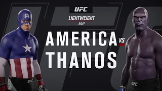 Captain America vs. Thanos (EA Sports UFC 2) - CPU vs. CPU - Crazy UFC 👊🤪
