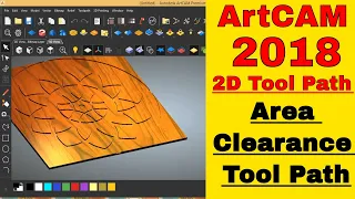 Artcam Area Clearance Tool path |Area clearance |Artcam tutorials