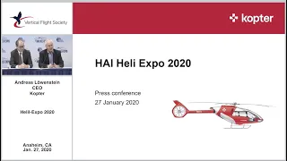 Kopter Media Briefing - HAI Heli-Expo 2020 - January 27, 2020