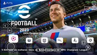 eFOOTBALL PES 2023 PPSSPP CAMERA PS5 Android New Kits & Latest Transfers + Real Faces HD Graphics