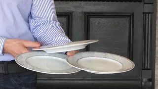 Teller tragen im Untergriff, Carrying 3 plates and more  in a professional way