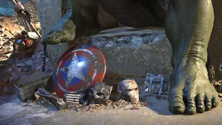 SECRET WAR ALL AVENGERS ARE DEAD IN FUTURE EARTH SCENE ULTRA HD (Marvel's Avengers Hawkeye DLC)