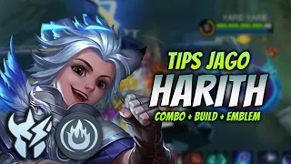 CARA MAIN HARITH META TERBARU ! BUILD & EMBLEM HARITH TERSAKIT 2023 ! | HARITH JUNGLER GAMEPLAY