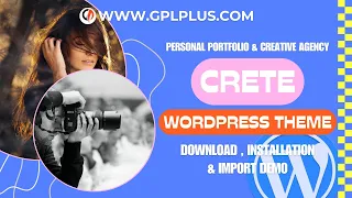 Crete - Personal Portfolio  WordPress Theme , Download , Installation & Import Demo