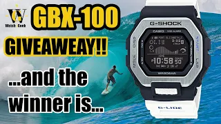 GIVEAWAY WINNER of the GBX-100 G-Shock is.....