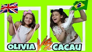 #slime SLIME COM MINHA AMIGA GRINGA | CACAU CORREIA