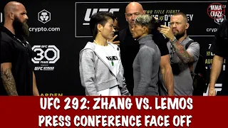 UFC 292: Zhang Weili vs. Amanda Lemos Press Conference Face Off