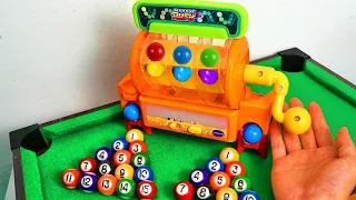 Pool Marble Run Race ASMR # 4 ☆ Shoot Some Spin Pool ☆ Creative Healing Sound Machine DIY Build