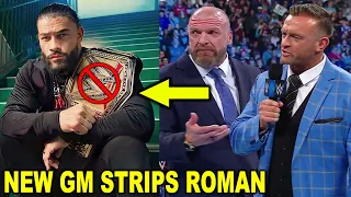 Roman Reigns Vacates Title as New WWE SmackDown General Manager Nick Aldis & Triple H Punish Him