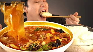Malatang with Chinese glass noodles & potato starch noodles mukbang~!! Real sound ASMR eatin Mukbang