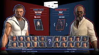 Big Rumble Boxing: Creed Champions Character Select Screen Including All Unlockables