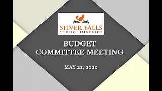 Budget Committee Meeting #2 - May 21, 2020