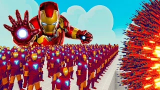 100x IRON MAN + 1x GIANT vs 1x EVERY GOD   Totally Accurate Battle Simulator TABS