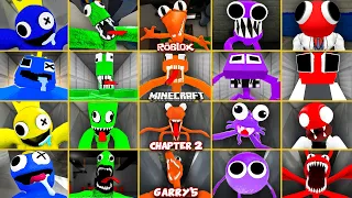 ROBLOX Rainbow Friends ALL JUMPSCARES vs NEW Chapter 2 Concepts vs Minecraft vs Garry's Mod