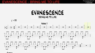 EVANESCENCE - Bring me to life [DRUMLESS BACKING TRACK + DRUM SCORE]