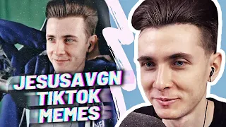 ХЕСУС СМОТРИТ ПОДБОРКУ МЕМОВ ИЗ ТИК ТОКА С ХЕСУСОМ | JESUSAVGN TIKTOK MEMES #3 | РЕАКЦИЯ