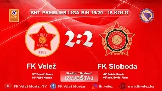 Izvještaj: BHT Premijer liga 19-20 / 15. kolo / FK Velež - FK Sloboda 2:2