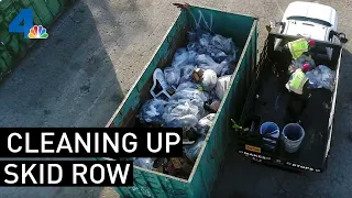 Trash Cleanup on Skid Row:  'An Everyday Challenge' | NBCLA