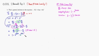 ODE #3 Bernoulli Equation (Spring 2017)