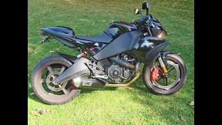 2009 Buell 1125 CR Review, Walkaround and Ride. HMF exhaust and race ECM.
