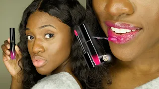 Lancome Lip Gloss | Berry Lipstick on Dark Skin | How To Wear Purple Lipstick