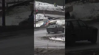 Swedish Folkrace Crash | Car takes down speakers!