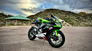 Kawasaki ZX6R Canyon Riding Practice (Pure Sound) #bikelife #kawasaki