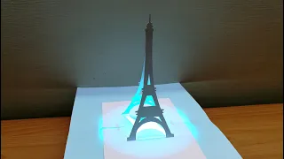 How to make Eiffel Tower｜Minecraft｜Paper Craft｜Pop Up Card｜Kirigami｜Origami｜如何製作艾菲爾鐵塔卡片