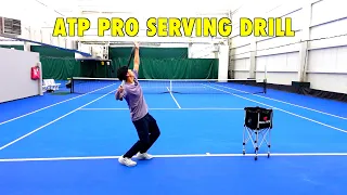 MUST SEE SERVE DRILL WITH PRO ATP PLAYER  [CHANGBANG TEACHES EP. 3]