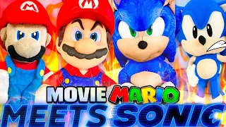 Crazy Mario Bros: Movie Mario Meets Movie Sonic!
