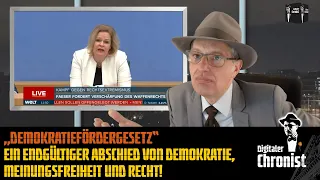 „Demokratiefördergesetz“ Ein endgültiger Abschied von Demokratie, Meinungsfreiheit und Recht!