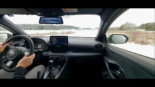 Driver training on difficult snow - GR Yaris