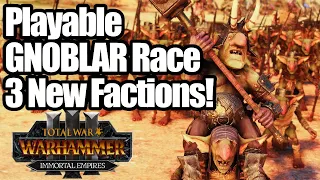 New Playable Race - GNOBLAR HORDES -  Immortal Empires - Total War Warhammer 3 - Mod Review