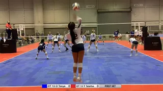 2020 AAU Volleyball Nationals Day 2 OT 13 O Tanya vs OT 13 T Tabitha