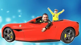 Ride on Ferrari Cabrio with Papa | Cars Adventures with #timkokid