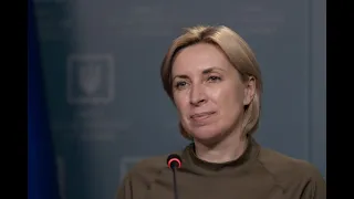 Ірина Верещук розповідає про результати роботи гуманітарних коридорів 19 березня.