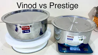 VINOD Triply Steel patila Vs Prestige Triply Tope Review 💵🎊Big discount on steel Tope | Amazon Sale