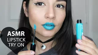 ASMR Lipstick Application || Mouth Sounds, Tapping, CloseUp || Tena ASMR ♡