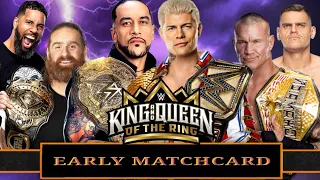 WWE King and Queen of the ring Early Matchcard || Matchcard prediction