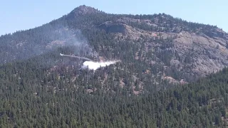 Kamloops Area Watching Creek Forest Fire Water Bombing, July 31, 2022