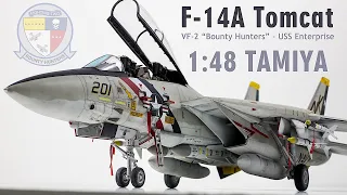 Tamiya F-14A Tomcat VF-2 "Bounty Hunters" Scale Model Aircraft Build