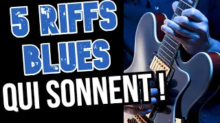 5 killer BLUES RIFFS ! (tabs)