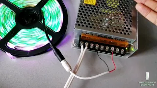 Como Conectar una Fuente-Transformado de 12V DC.