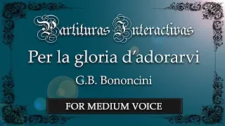 Per la gloria d'adorarvi KARAOKE FOR MEDIUM VOICE - G.B. Bononcini  - Key: F Major