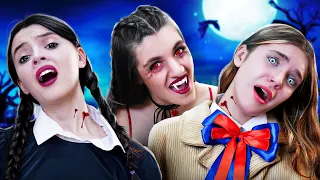 Vampiros VS Merlina Addams VS M3GAN en la Escuela | Relaciones Increíbles de la Vida Real